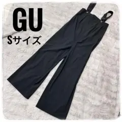 GU レディース　Ｓ　オーバーオール　サロペット　ボトムス　黒　ブラック