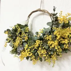 <本日発送>ミモザとユーカリのハーフリース