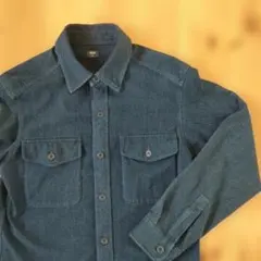 UNIQLOユニクロ デニムジャージーオーバーシャツ長袖 BLUE XS