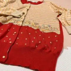 フランシュリッペ　花柄刺繍カーディガン