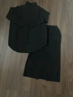 バンヤードストーム　黒の長袖ハイネックセットアップ