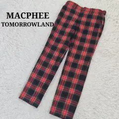 【マカフィー】ウールカシミヤ混タータンチェックパンツ トゥモローランド総柄ズボン