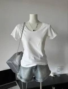 ホワイト 半袖 Tシャツ