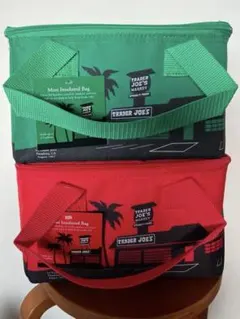 新品未使用 2個セットトレジョ ミニ保冷バッグ 赤.緑