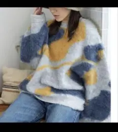 Ungrid シャギージャガードニット