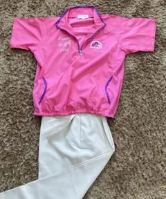 【marie claire マリクレール ゴルフ】 ピンク 半袖 ブルゾン L