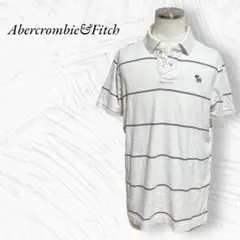 【アバクロンビーアンドフィッチ】ボーダーポロシャツ ダメージ加工 E4712