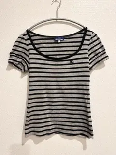 【美品】BURBERRY BLUE LABEL 半袖トップス ストライプ