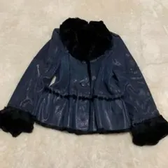 希少✨ファーコート　ジャケット　光沢感　アウター　高級感　ビンテージ