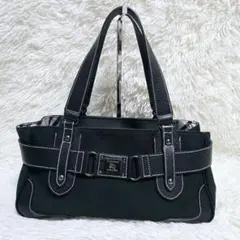 希少✨バーバリーブルーレーベル プレート ハンドバッグ