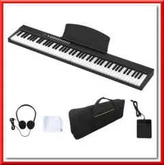 電子ピアノ 88鍵盤 折り畳み式 10Wデュアルスピーカー出力 キーボード