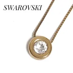 スワロフスキー クリスタル ネックレス  ゴールド