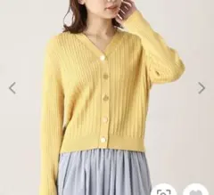 UNTITLED 新品　Vネック ケーブルカーディガン アンタイトル