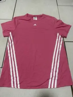 adidas ピンク ランニングTシャツ Mサイズ
