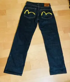 超希少！ YAMANE EVISU 35×33 エヴィス カモメ 黒 EVISU 希少 黒カモメ エビスジーンズ 日本製 サイズ33 - メルカリ