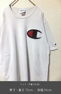 XL白 Champion ビッグC ワンポイントT