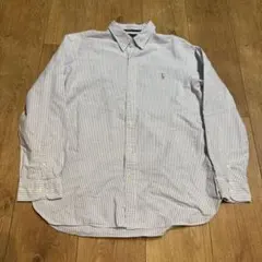 ア*糖様 POLO RALPH LAUREN ストライプ ボタンダウンシャツ X