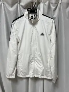 adidas ホワイト ナイロンジャケット