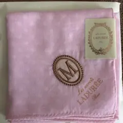 LADUREE ハンカチ ピンク M刺繍のサムネイル
