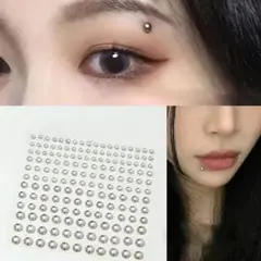 シルバーメタルノンホールピアスパーツセット シール フェイク ボディピアス