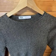 ZARA Lサイズ クロップドニット