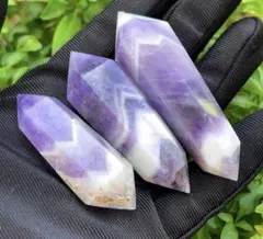 【ケープアメジスト】ダブルポイント３本セット天然石