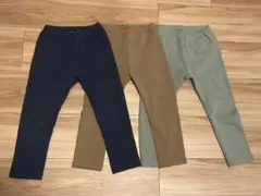 UNIQLO 裏起毛 ロングパンツ 3枚セット 100cm