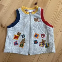ミキハウス ベビーベスト グレー/赤/青/黄色