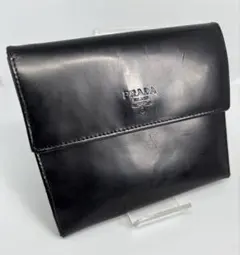 PRADA プラダ 財布 エナメル パテントレザー ブラック 二つ折りのサムネイル