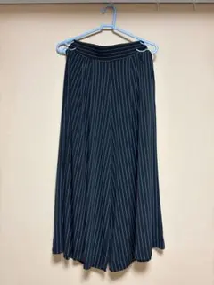 BACK NUMBER バックナンバー　ストライプガウチョパンツ
