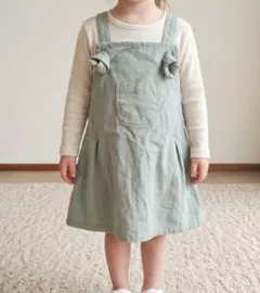 ​DenDen 韓国子供服 サロペットスカート 90〜100 カーキ グレー