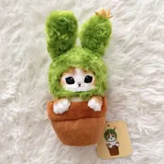 羊毛フェルト 葉っぱの傘を持ったカエルのもこもこくまさん 梅雨 6月
