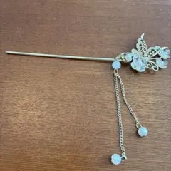 花と蝶のかんざし 髪飾り