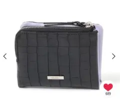 niko and... 二つ折り財布 クロコ型押し ブラックのサムネイル