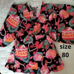 セパレート浴衣ドレス ケーキとイチゴ柄レース size80ポップでキュート