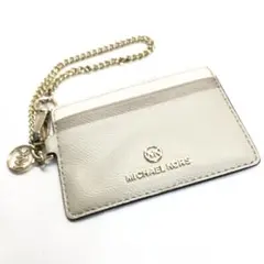 MICHAEL KORS カードケース パスケース　バイカラー　ピンクベージュ