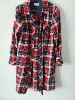 TITICACA チェック柄長袖シャツ ワンピースM