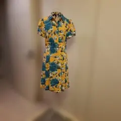 美品❗MARCjacobs花柄 半袖 ひざ丈ワンピース イエローのサムネイル