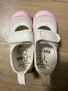 moonstar ベビーシューズ 15.0EE ホワイト/ピンク