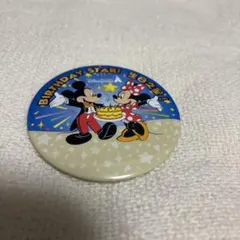 香港ディズニー 缶バッジ バースデー 誕生日 ミッキー ミニー