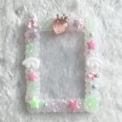 トレカケース♡硬質ケース♡ホイップデコ♡いちご♡クローバー♡ピンク♡平成女児