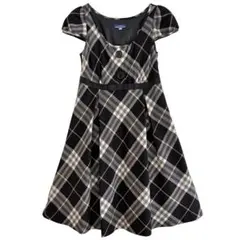 バーバリー ロンドン ブルーレーベル ノバチェック ワンピース 半袖 ブラック