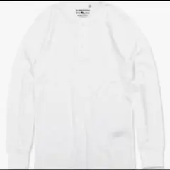 【M】AVIREX 長袖サーマルヘンリーネックTシャツ　オフホワイト⑥