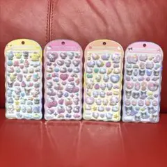 【正規品】サンリオキャラクターズ　コットンパフィーシール 4枚セット