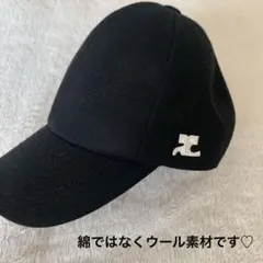 courreges クレージュ キャップ ブラック M 刺繍 ベースボール - メルカリ