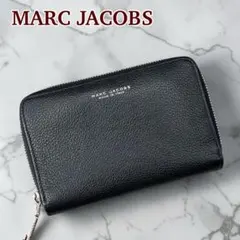 MARC JACOBS 二つ折り財布 ラウンドファスナー 小銭入れ レザー 黒のサムネイル