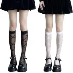 ニーハイソックス 2足組