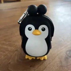 p+g design がま口　ペンギン　黒