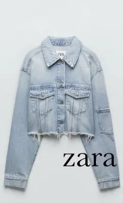 ZARA クロップドデニムジャケット M