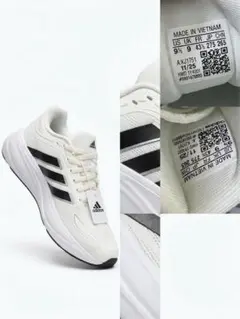 adidas スニーカー ホワイト ブラック 27.5cm